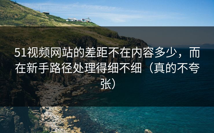 51视频网站的差距不在内容多少，而在新手路径处理得细不细（真的不夸张）
